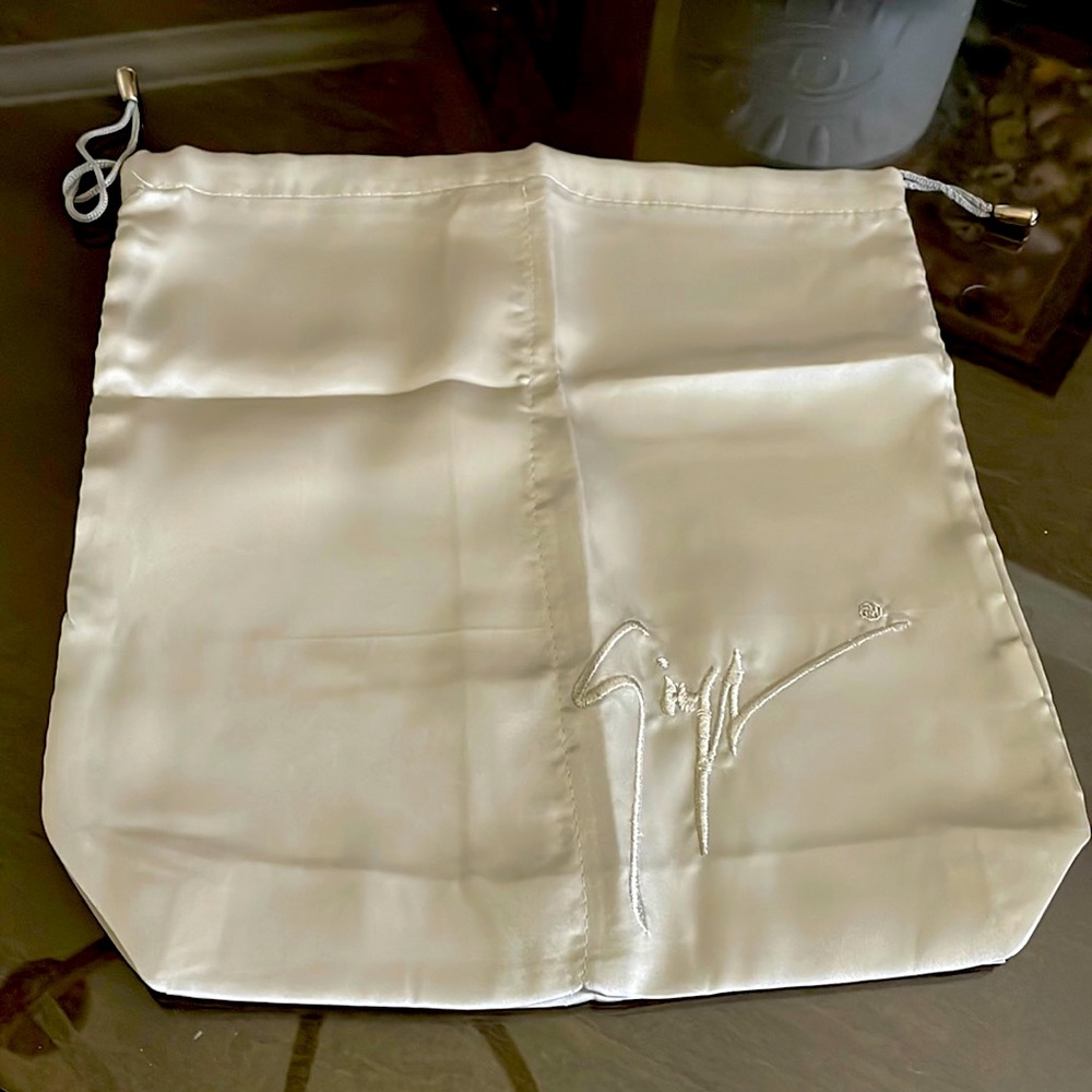 Giuseppe Zanotti Gray Silk Pouch Two in one Bag
